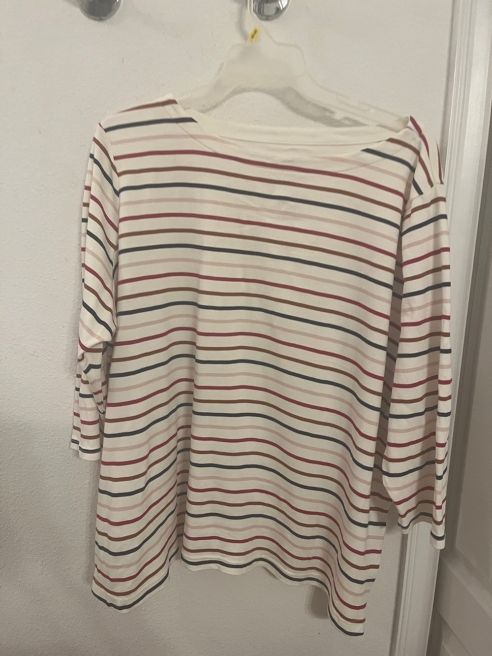 Croft & Barrow 3X Striped Top Women Plus Size Cotton Shirt